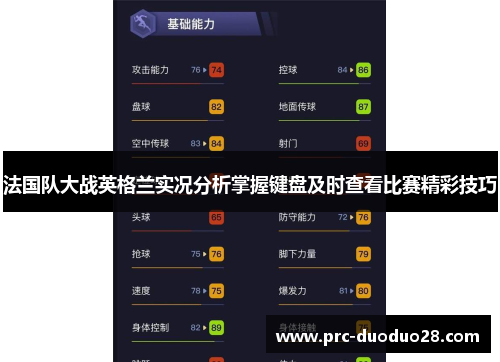 法国队大战英格兰实况分析掌握键盘及时查看比赛精彩技巧